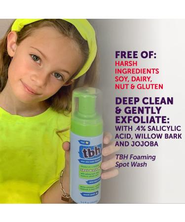 TBH Kids Spot Foam Face Wash - Gentle Daily Acne Treatment - Natural Formula - 5.5 oz - Buy Online on SooperMarket.com