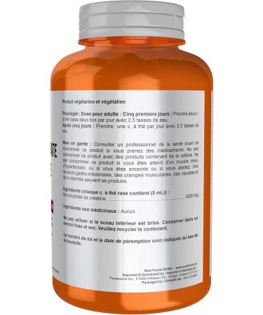 NOW Sports Nutrition Creatine Monohydrate Powder Mass Building*/Energy Production* 227g - Buy Online on SooperMarket.com