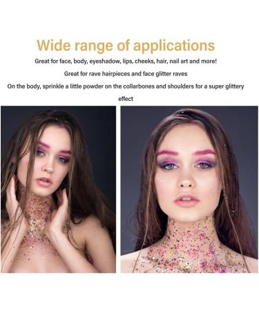 Gold Body Glitter Stick - Holographic Sparkling Face Makeup for Festivals & Parties - Easy Clean Adhesive Sequin Glitter - Buy Online on SooperMarket.com