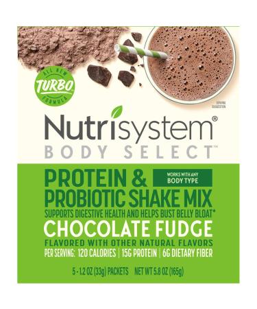 Nutrisystem Turbo Shake Probiotics, Chocolate Shake Mix, 5 Little Packets (Pack of 2)