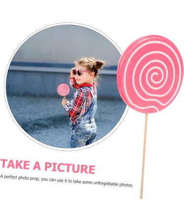 Warmhm 5pcs Candy Lollipops Crafts Pendant Boys Artificial Lollipop Giant Fake Lollipops Handmade Fruit Flavored Lollipops Swirl Lollipops Baby Items Wooden Rainbow Candy Manual Toddler Pinkx5pcs 14*1CMx5pcs - Buy Online on SooperMarket.com