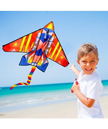 TOY Life 2 Pack Airplane Kites for Kids | Easy-to-Fly Large Beach Kite Set | Ideal Outdoor Gift for Children - Buy Online on SooperMarket.com