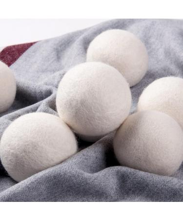 Wool Dryer Balls - 4PCS Natural Fabric Softener | 100% Organic New Zealand Wool | Reusable Anti-Static & Eco-Friendly | Reduces Drying Time & Wrinkles - Buy Online on SooperMarket.com