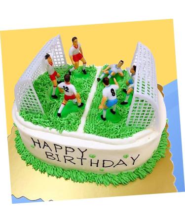 Warmhm 8Pcs ornaments accessories decorations cocktail cocktail picks top hat soccer cake topper decorate cake decorating birthday party supplies football party decorations football - Buy Online on SooperMarket.com
