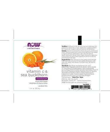 Now Foods Vitamin C & Sea Buckthorn Moisturizer 2 fl oz - Hydrating Skin Care Solution - Buy Online on SooperMarket.com