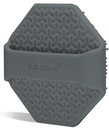 Sud Scrub Antimicrobial Silicone Face Scrubber for Sensitive Skin - Eco-Friendly Exfoliating Facial Cleansing Brush for Men & Women (Charcoal) - 1 Pack - Buy Online on SooperMarket.com