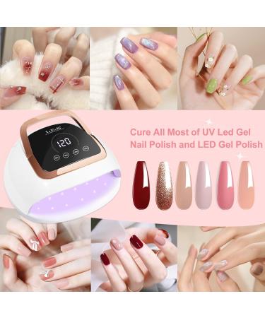 Professional UV LED Nail Lamp - LKE 268W Fast Curing Gel Nail Dryer with 66 Beads 4 Timers & Auto Sensor for Home & Salon Use - Buy Online on SooperMarket.com