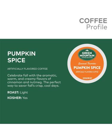 Green Mountain Pumpkin Spice K-Cup Pods 72 Count - Flavored Light Roast Coffee - Buy Online on SooperMarket.com