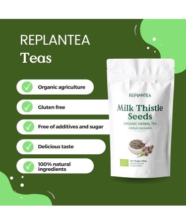 Milk Thistle Tea Organic 200g (100 Cups) | Milk Thistle Seeds Loose Leaf Herbal Tea | Silybum Marianus REPLANTEA - Buy Online on SooperMarket.com
