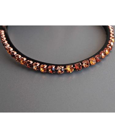 Shop Handmade Brown 'Wood' Happiness Horses with Glitter Stones | Unique Curved Design & Shetty Leather - Buy Online on SooperMarket.com