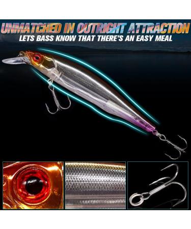6-Piece Jerkbait Kit for Bass Fishing - 110mm Minnow Lure, Suspending Jerk Baits Fishing Lures - Buy Online on SooperMarket.com