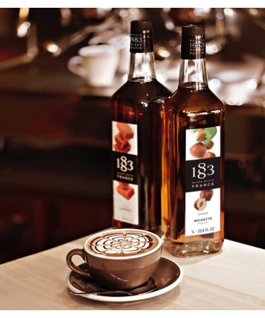1883 Lavender Syrup - 1 Liter Glass Bottle for Hot & Iced Beverages - Gluten-Free, Vegan, Non-GMO, Kosher - Made in France | Preservative-Free Lavender Flavor - 33.8 Fl Oz - Buy Online on SooperMarket.com