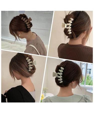 Matte Large Hair Claw Clip - 4.5 Inch Non-Slip Claw for Thick or Thin Hair - Strong Hold - 5 Colors - Women/Girls Accessory - Buy Online on SooperMarket.com