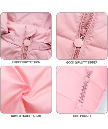 Kids Winter Puffer Jacket and Snow Bib Pants 2-Piece Snowsuit Set | Hooded Down Coat & Snow Pants Outfits | 4-5 Years - Pink - Buy Online on SooperMarket.com