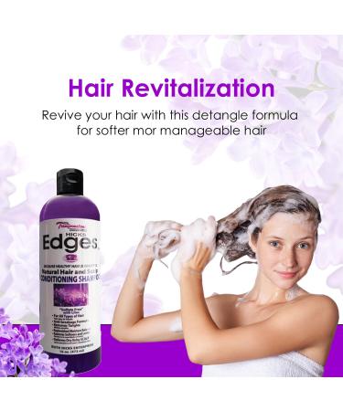 Hicks Edges Natural Hair & Scalp Conditioning Shampoo with Lilac - 16 oz | Shop Internationally for Healthy Hair - Buy Online on SooperMarket.com