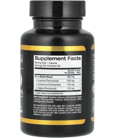 BCAA AjiPure Branched Chain Amino Acids Compatible With California Gold Nutrition 500 mg 60 Capsules + Bonus Pill Organizer Weekly Pill Organizer Mini - Buy Online on SooperMarket.com