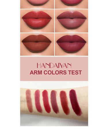 6 Colors Matte Lipstick Set - Upgraded Formula Long-Lasting Moisturizing & Smooth | Perfect Makeup Gift Set - Buy Online on SooperMarket.com