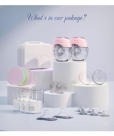 KISSBOBO Electric Breast Pump - Slim & Lightweight with Accessories | Perfect Gift Set for Moms & Couples (Pink) - Buy Online on SooperMarket.com