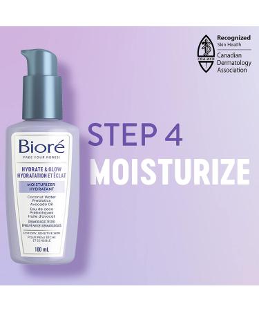 Bior Hydrate & Glow Moisturizer Face Cream for Dry Sensitive Skin infused with Prebiotics Avocado Oil and Coconut Water |Dermatologist Tested Cruelty Free and Fragrance Free (100mL) - Buy Online on SooperMarket.com