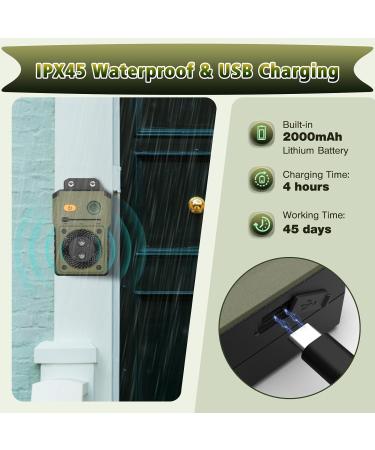 Bubbacare Anti Barking Device Ultrasonic Dog Barking Device with 3 Modes Up to 50FT Effective Control Range IPX4 Waterproof Sonic Anti Bark Device for Outdoor Indoor Use Green - Buy Online on SooperMarket.com