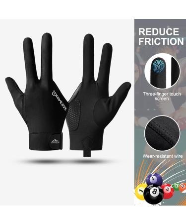 Shop Furryvl 3-Finger Billiard Glove - Breathable Slip-Resistant Unisex Stretchy Pool Gloves for Right Hand - Perfect for Pool & Snooker - Buy Online on SooperMarket.com