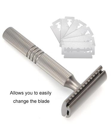 Buy Professional Men's Alloy Retro Razor | Classic Portable Ergonomic Safety Razor - Washable & Blade-Free - Buy Online on SooperMarket.com