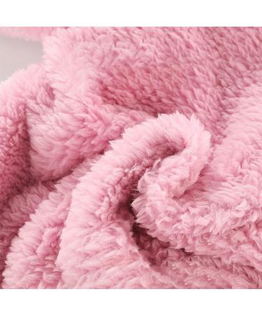 Newborn Baby Cartoon Bear Snowsuit Winter Coat Fleece Hooded Romper Jumpsuit 6-9 Months - Pink Rabbit - Buy Online on SooperMarket.com