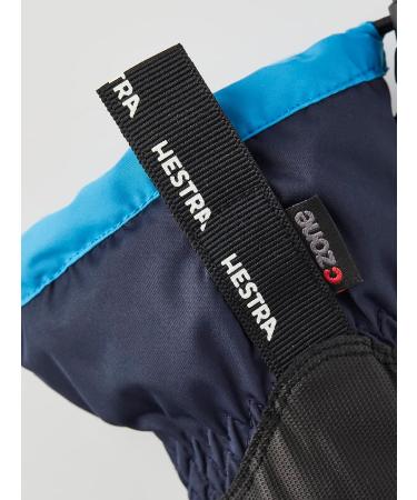 Hestra Gauntlet CZone Junior Glove | Waterproof & Insulated Kids Gloves for Winter - Dark Navy/Turquoise, Size 5 - Buy Online on SooperMarket.com