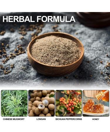 Dttion 30Pcs Mugwort Belly Patch - Natural Wormwood Essence Pills and Navel Sticker - Moxa Hot Moxibustion Navel Pain Relief Wormwood Sticker (60 pcs) Brown - Buy Online on SooperMarket.com