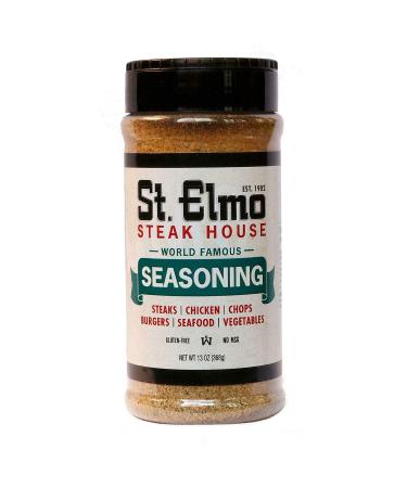 St. Elmo Seasoning, Flavorful Rub for Steaks, Burgers, Chicken, Seafood, and More  13 OZ 13 Ounce (Pack of 1)