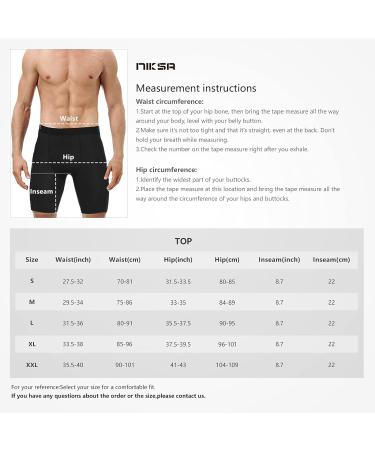 Niksa Men's Compression Shorts 3 Pack with Pockets - Large Black - Running, Workout, Fitness - Buy Online on SooperMarket.com