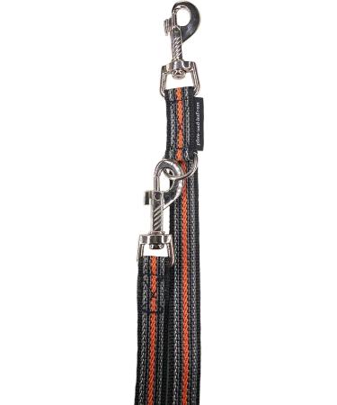 Dog Linen Adjustable Leash - Double Linen for Medium & Large Dogs 2m Black & Orange | International Shipping - Buy Online on SooperMarket.com