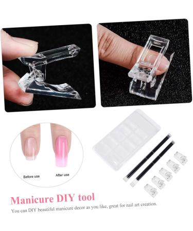 PLAFOPE 1 Set Nail Extension Set Nail Tools for Nail Art Nail Decoration Tool Nail Extension Brush Finger Extension Manicure Tool Nail Patch Fixing Clips Nail Art Tools Nail Clip Plastic - Buy Online on SooperMarket.com