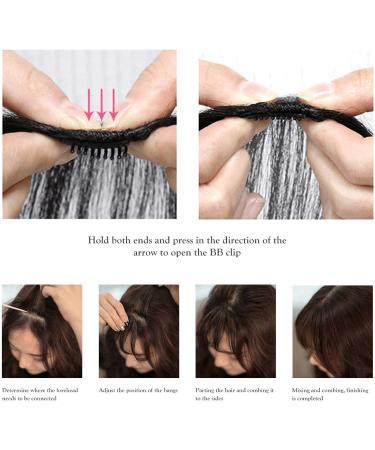 Clip in Bangs Real Human Hair Thin Bangs Clip on Air Bangs Natural Fashion Fringe Wispy Bangs Hair Extensions for Women(Natural Black) - Buy Online on SooperMarket.com