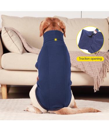 Heywean Dog Sweatshirt - Stretch Fleece Vest for Small & Medium Dogs | Winter Indoor & Outdoor Pet Clothing - Dark Blue - Buy Online on SooperMarket.com