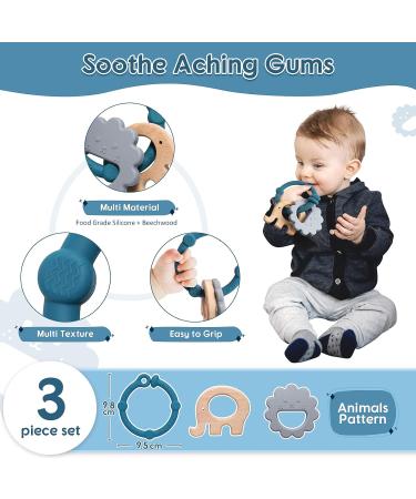 Buy Tyry.hu Blue Elephant Silicone Baby Bite Ring - BPA-Free Teething Bracelet & Cooling Chew Toy for Newborns - Buy Online on SooperMarket.com