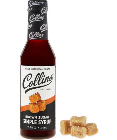 Collins Brown Sugar Syrup - Simple Syrup for Cocktails, Brown Sugar Coffee Syrup - Cocktail Syrup 12.7oz Set of 1