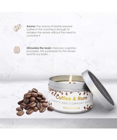 Chandelita Coffee Aroma Candle - Enhance Focus & Well-Being with Light Rum Scent - International Shipping - Buy Online on SooperMarket.com