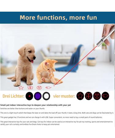 PAIDASHU Cat Toys Interactive Toys for Cats Cat Dog Red Pointer Light Toy 7 in 1 LED Cat Light Pen USB Rechargeable Pet Scratching Practice Chase Training Tool - Buy Online on SooperMarket.com