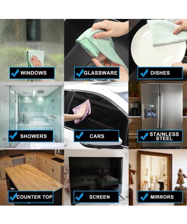 Nanoscale Microfiber Cleaning Cloth Set - 6 Pack for Streak-Free Glass, Mirror, Stainless Steel, and more - Buy Online on SooperMarket.com