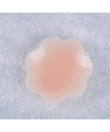 Buy FZBNSRKO 4 Pairs Plum Blossom Silicone Nipple Covers - Reusable Adhesive Breast Pads for Women & Girls - Buy Online on SooperMarket.com