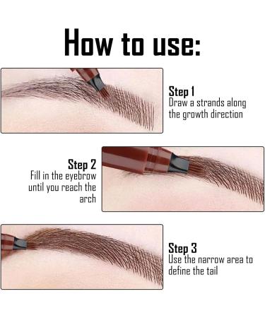 3 PCS Eyebrow Pencil Eyebrow Pen Waterproof Brow pen Microblading Eye Brow Pencils Long Lasting Natural Eyebrow Pen Black & Black-gray & Light Brown 3 count (Pack of 1) 03 Black & Black-gray & Light Brown - Buy Online on SooperMarket.com