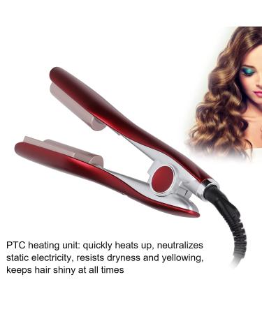 U-Shaped Curling Iron | Portable Hair Curler with 5 Adjustable Modes | Safety PTC Heating - Red - Buy Online on SooperMarket.com