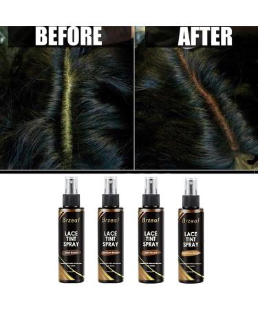 Lace Tint Spray for Closures Light Warm Brown - Perfect for DIY beauty and hairstylists Easy to Use Best for fair skin tones with yellow undertones 100ml - Buy Online on SooperMarket.com