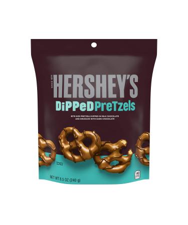 HERSHEY'S Dipped Pretzels 8.5 Ounce (Pack of 6)