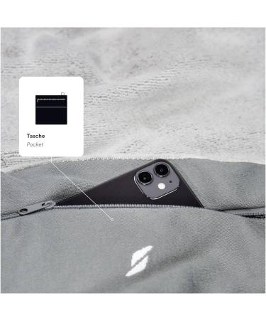 Buy Stryve Gym Towel+ Silver Gray - Antibacterial Anti-Slip Fitness Towel with Magnetic Clip & Bag 105x42.5 cm - Perfect for International Shipping - Buy Online on SooperMarket.com