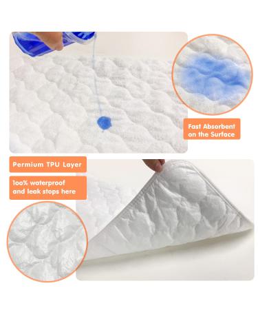 Waterproof Changing Pad Liners 26 x 13 - Hypoallergenic & Reusable - 3 Pack Portable Baby Diaper Change Mat - Gray - Buy Online on SooperMarket.com