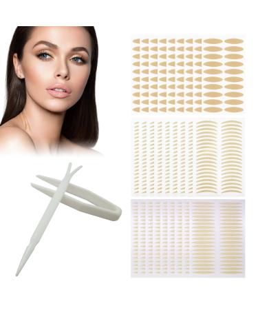 Slutpflid tapes eyelid-tape invisible double eyelid tapes eyelid lifting without surgery 24h stop waterproof double eyelid stripes with fork rods tweezers 1080pc 1080 pieces (1 Pack)