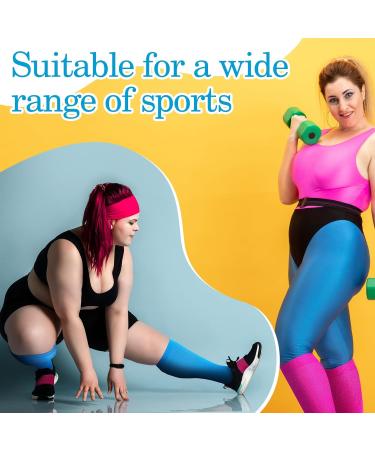 10 Pairs Plus Size Neon Over The Calf Socks | Extra Wide Knee High Socks for Diabetic & Lymphedema | Unisex Athletic Socks in 5 Colors - Buy Online on SooperMarket.com