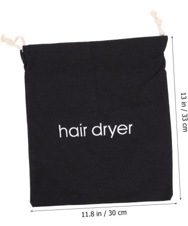FOYTOKI 2pcs Hair Dryer Storage Bag Mini Hairdryer Bag Drawstring Shark Hair Dryer Toiletey Fabric Black - Buy Online on SooperMarket.com